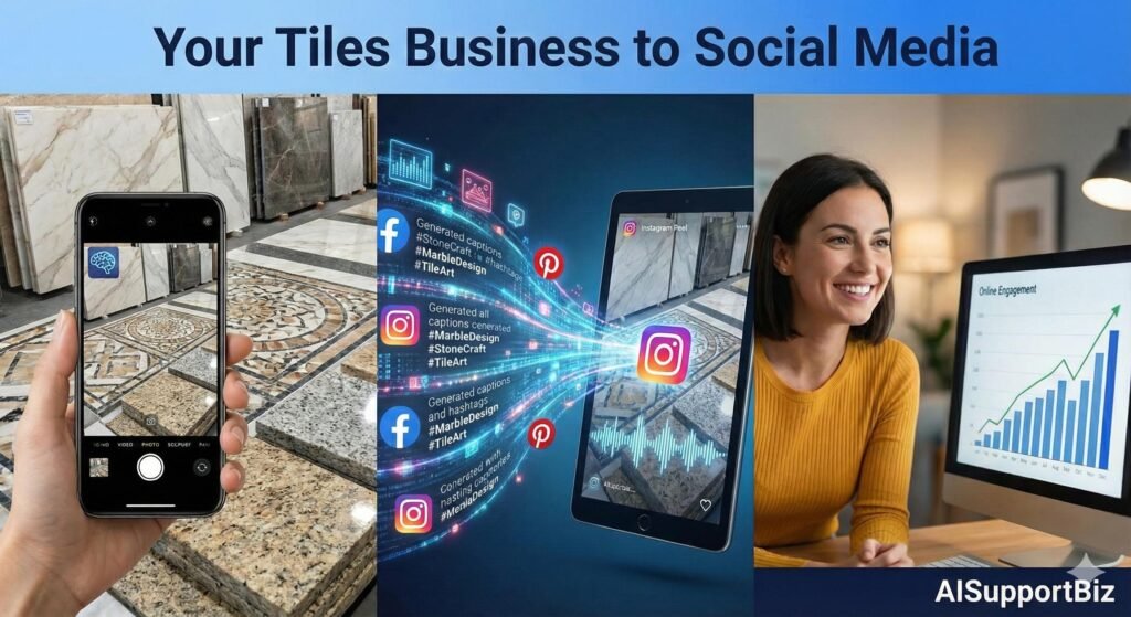 Grow Your Tiles & Stones Business Online: Automated Social Media with AISupportBiz