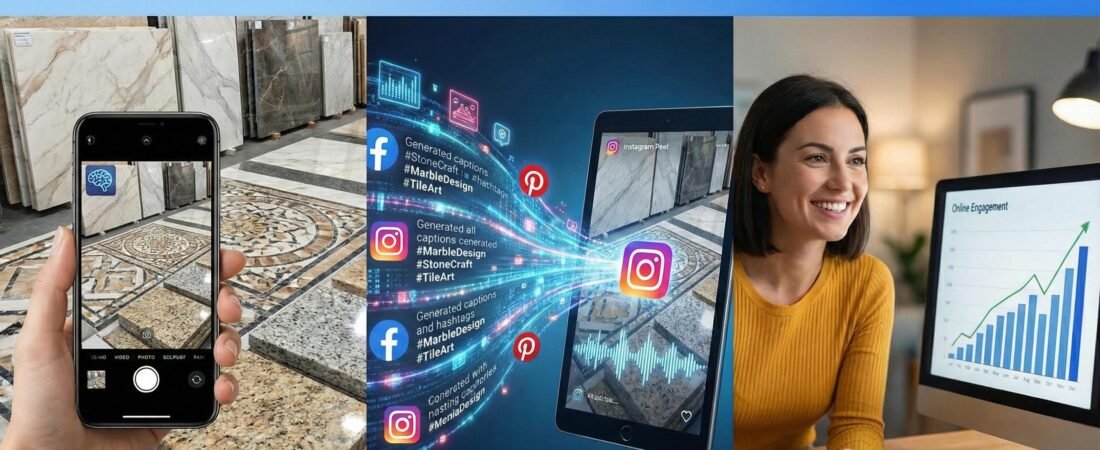 Grow Your Tiles & Stones Business Online: Automated Social Media with AISupportBiz